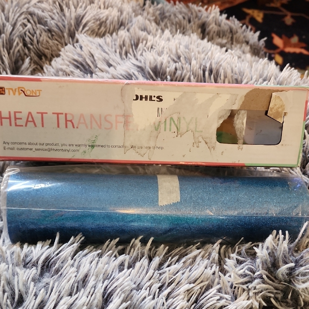 Blue Glitter Heat Transfer Vinyl